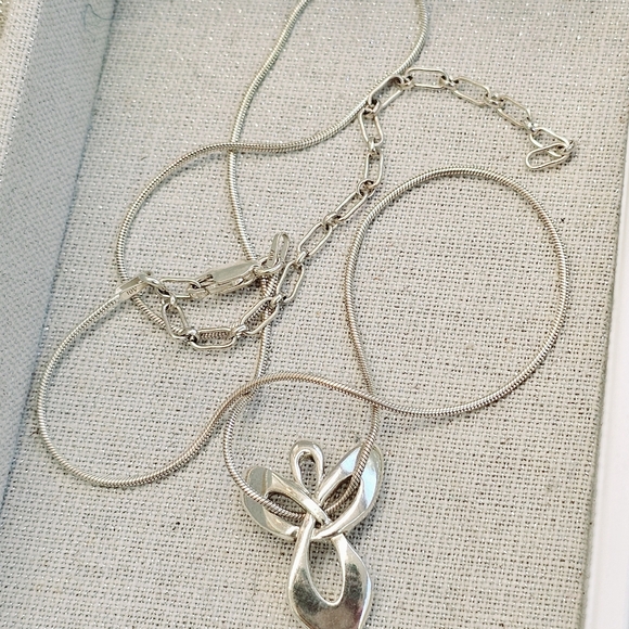 Carolyn Pollack Relios Angel Necklace 925 ITALY Sterling Silver - Picture 10 of 14